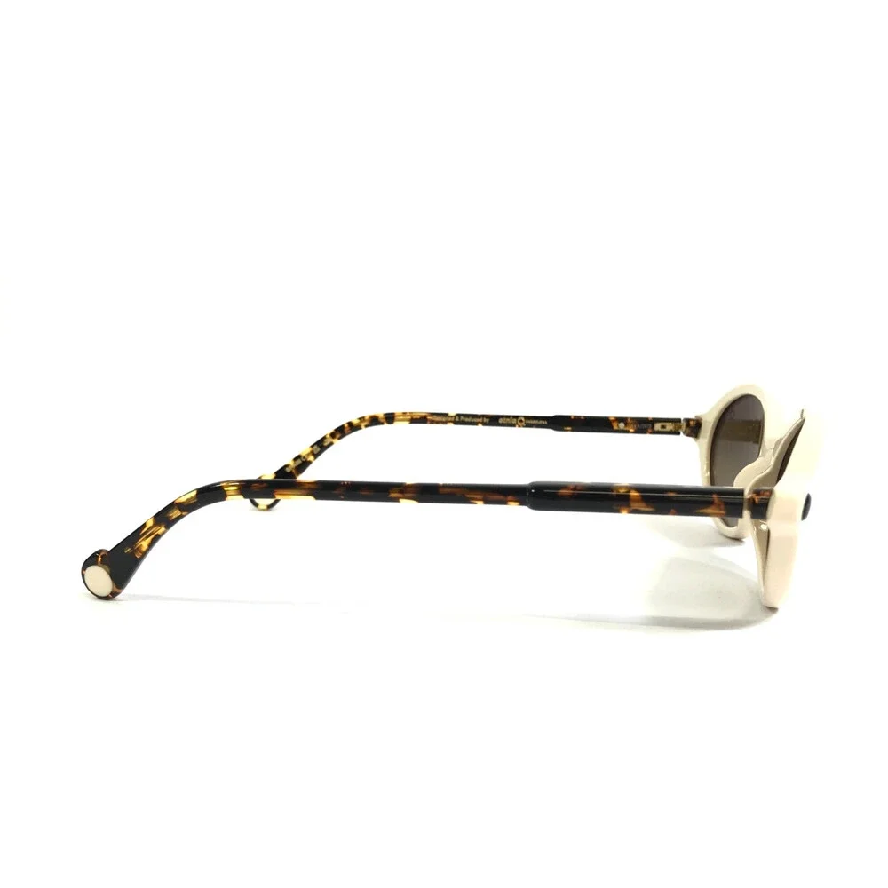 Etnia Barcelona Sunglasses DELOS WHBK White Black Frames Brown Polarized Lenses